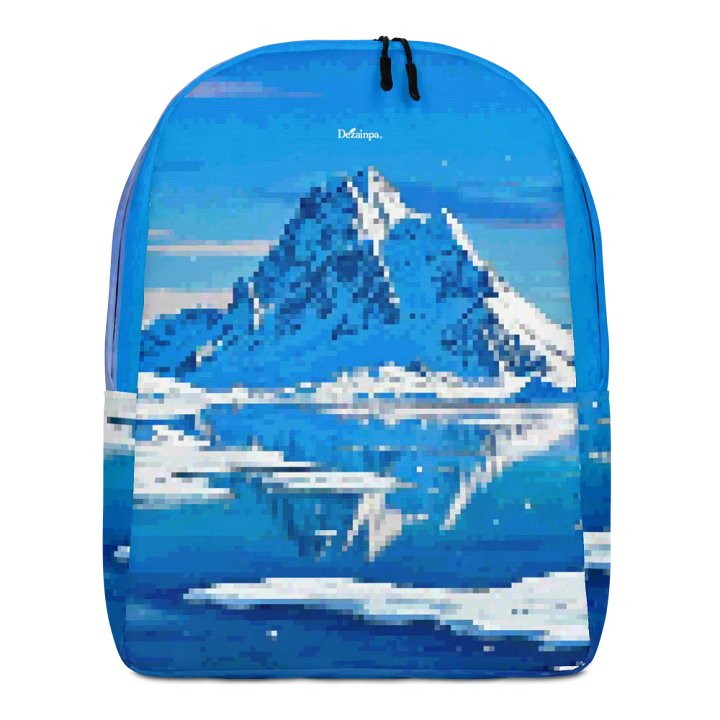 Symmetry Blue Pixel snow mountain Backpack product image (1)