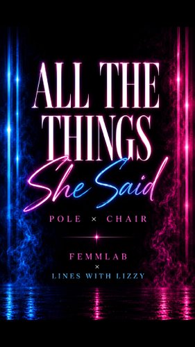 9/1 SOLD OUT IN 45 MINUTES.

so we added another one.

9/7 SOLD OUT TOO. 🫠

10 girls. 5 pairs. pole + chair.

ALL THE THINGS ...