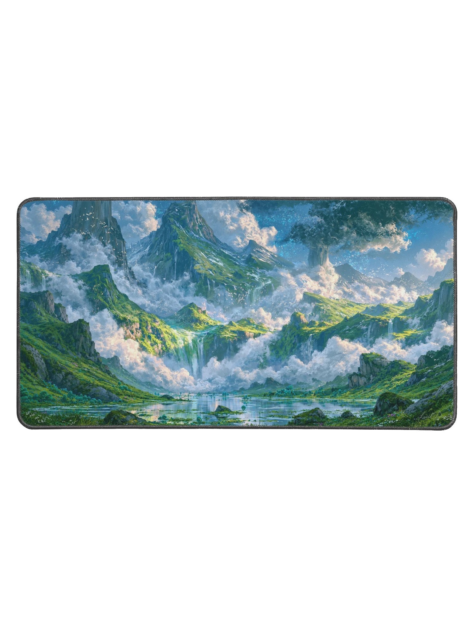 The Emerald Sky Mountains Desk Mat product image (1)