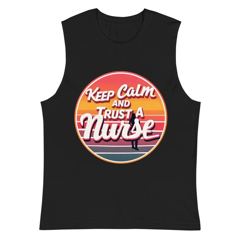 Sunset Nurse Retro Muscle Tank product image (3)