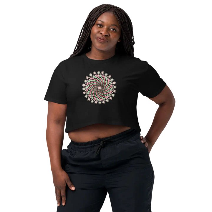 Green and Pink Mandala Crop Top product image (1)