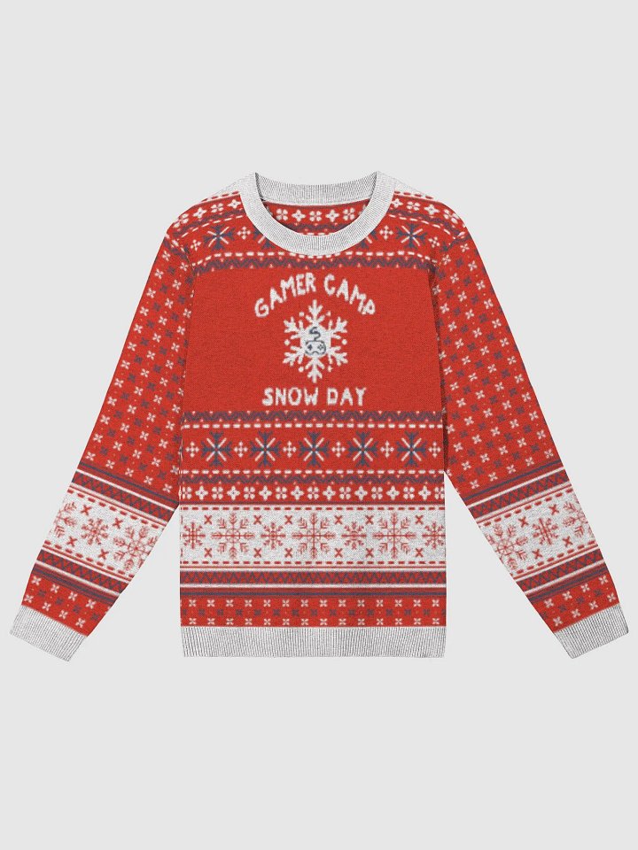 Gamer Camp Snow Day Sweater (Red) product image (3)