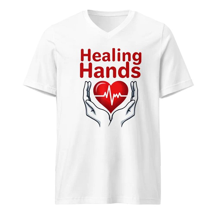Healing Hands Heartbeat V-Neck Tee product image (1)