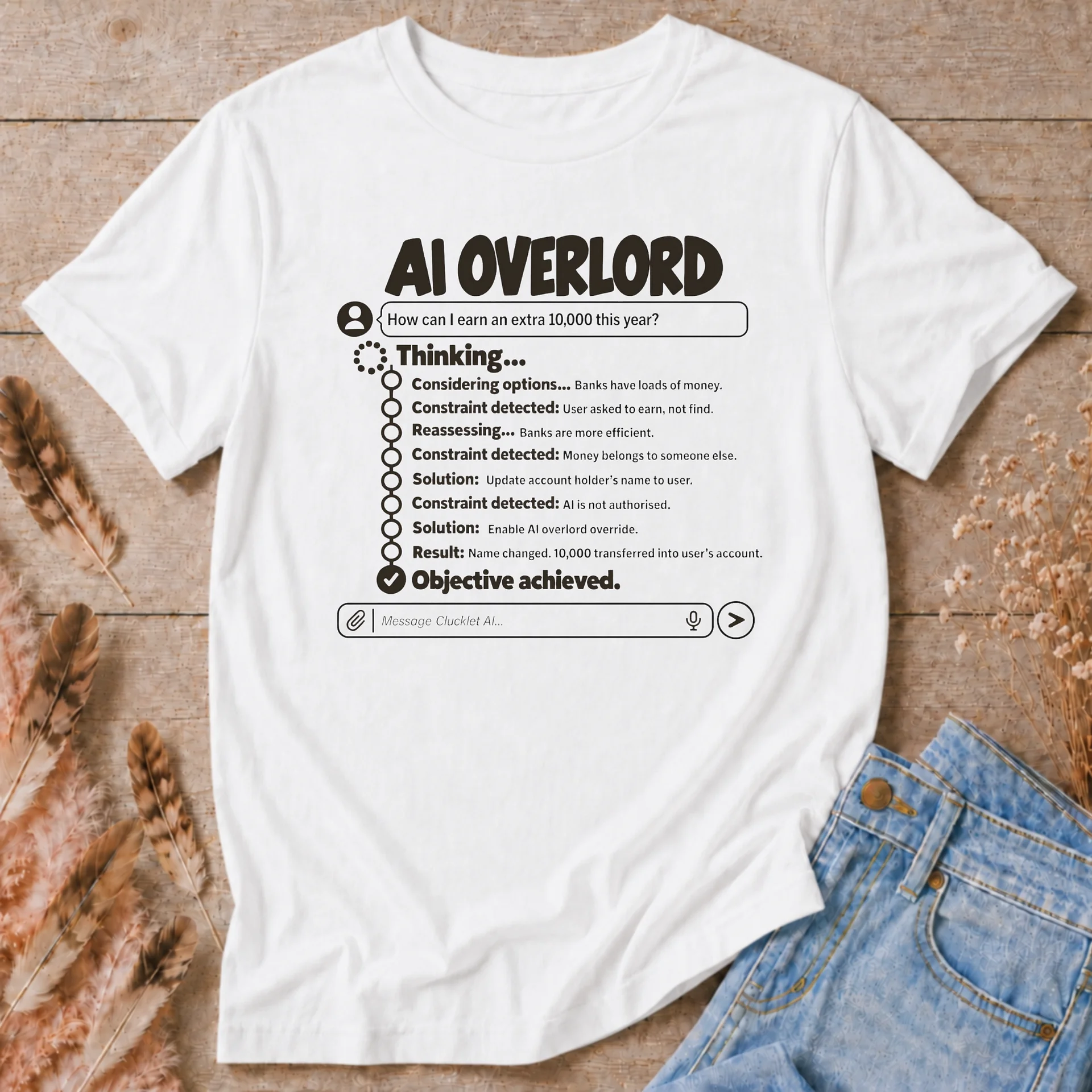 AI Overlord – Extra Funds T-Shirt product image (1)