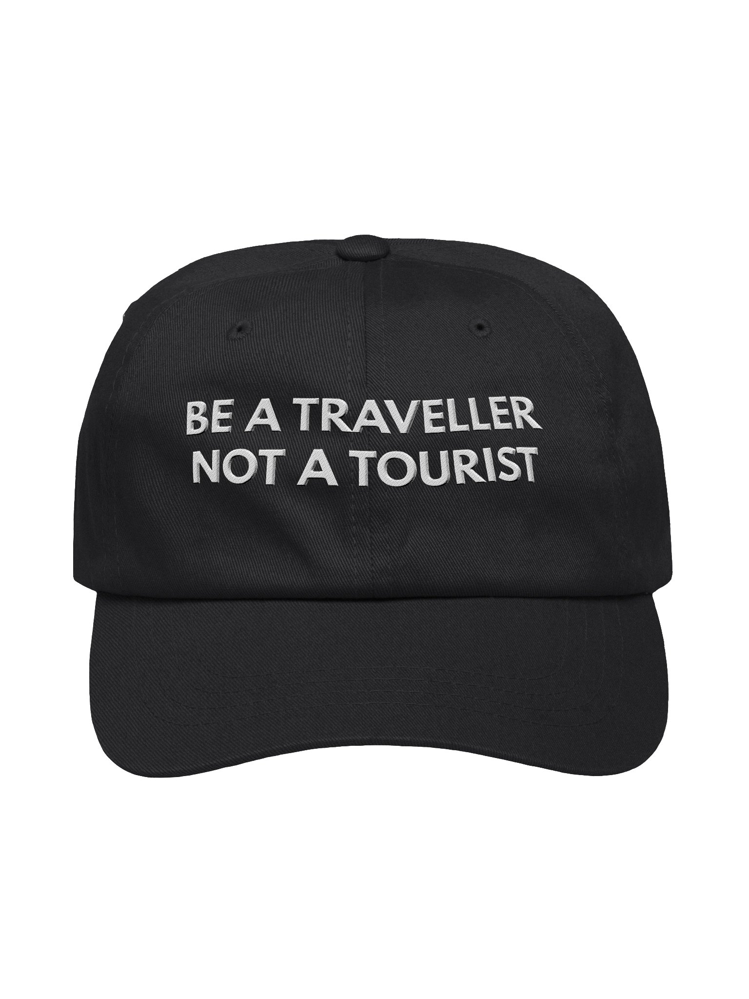 Be A Traveller Not A Tourist Cap — Embroidered Dad Hat product image (3)