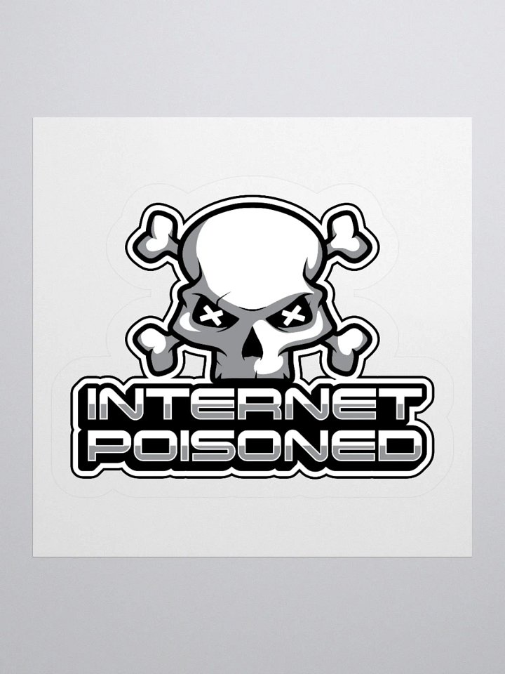 Internet Poisoned Y2K Sticker – Funny Skull Meme Design product image (1)