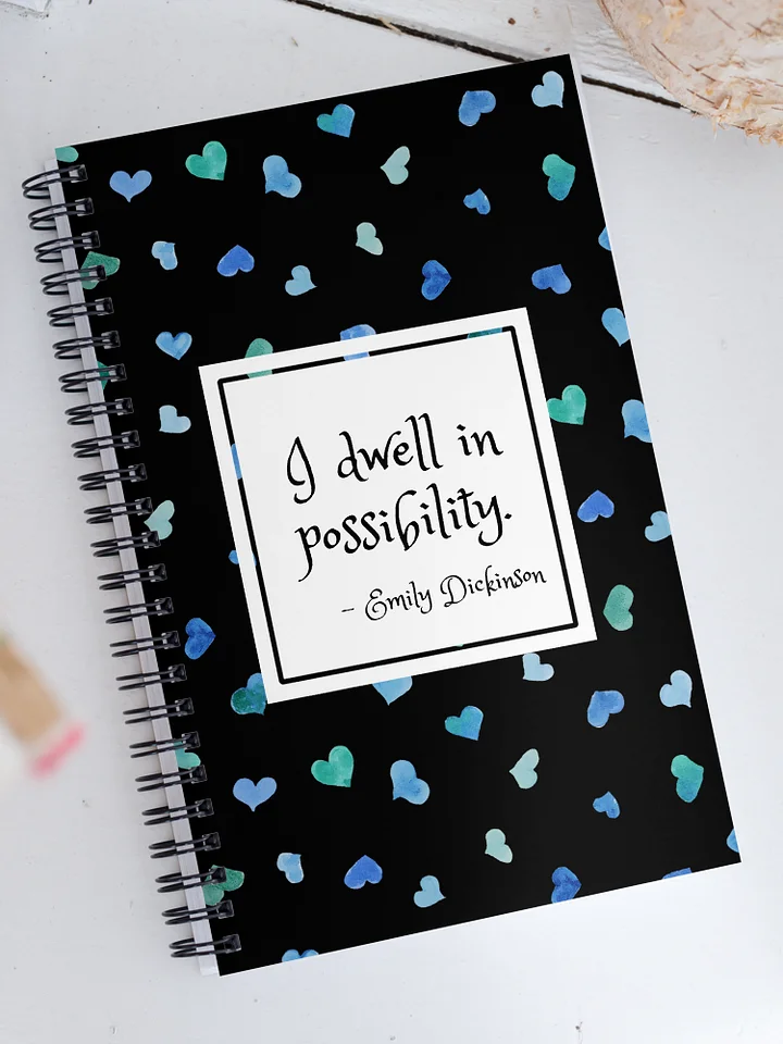 I Dwell in Possibility Quote on Hearts Notebook product image (1)