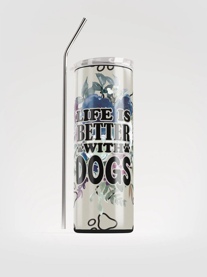 Floral Heart Dog Lover Tumbler product image (1)