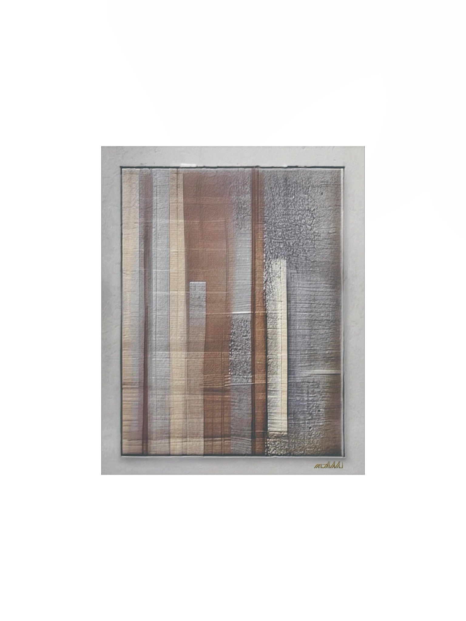 Grenzwerte: Abstract Art Print in Warm Taupe & Gray product image (1)