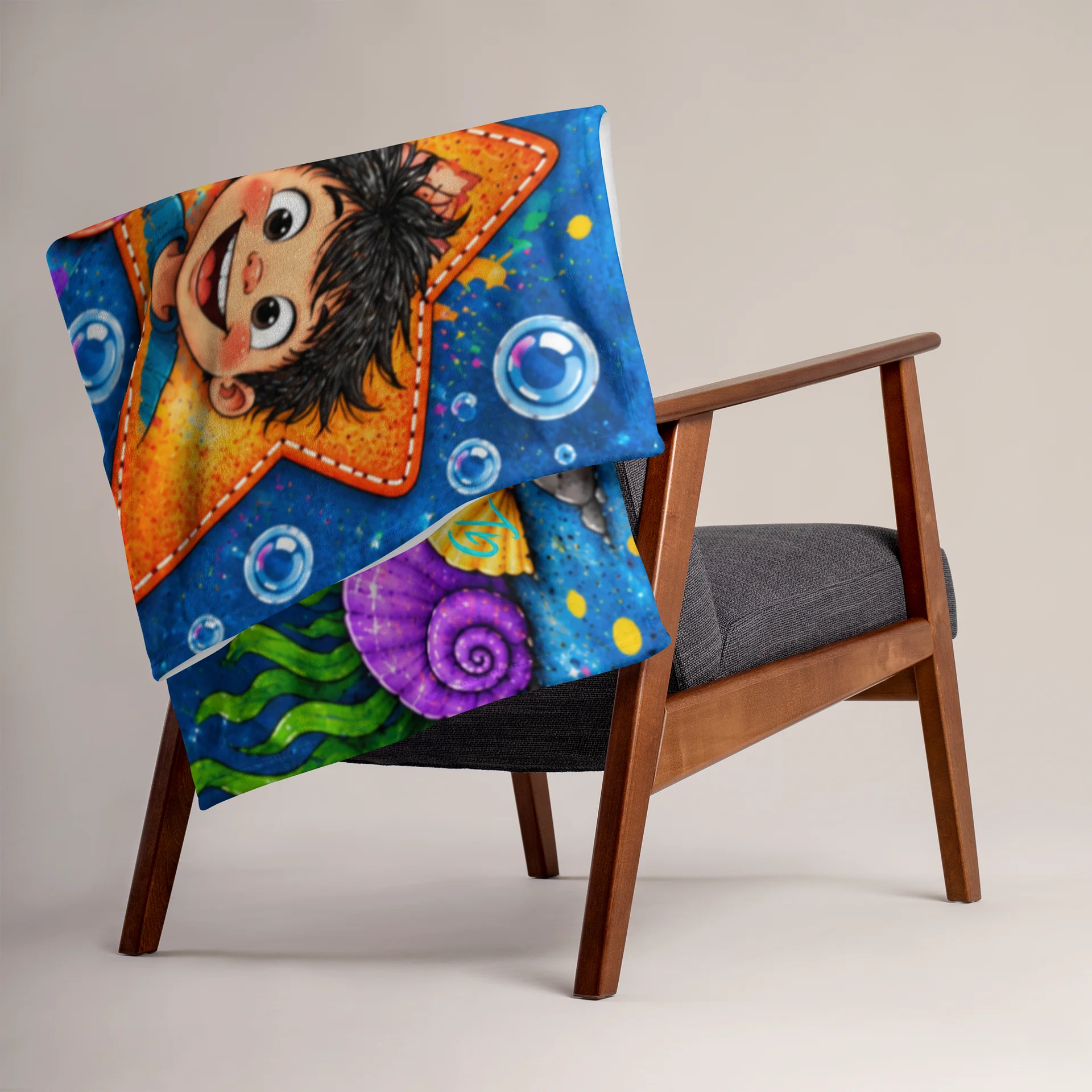 BUBULLE LE POISSON : PLAID PERSONNALISABLE product image (3)