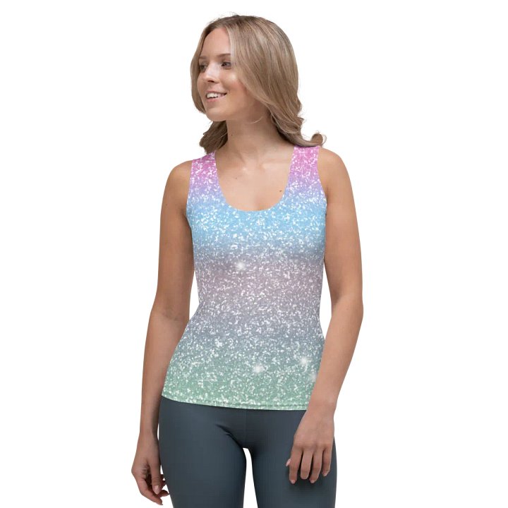 Glitter Unicorn Texture Design Tank Top (6) product image (1)