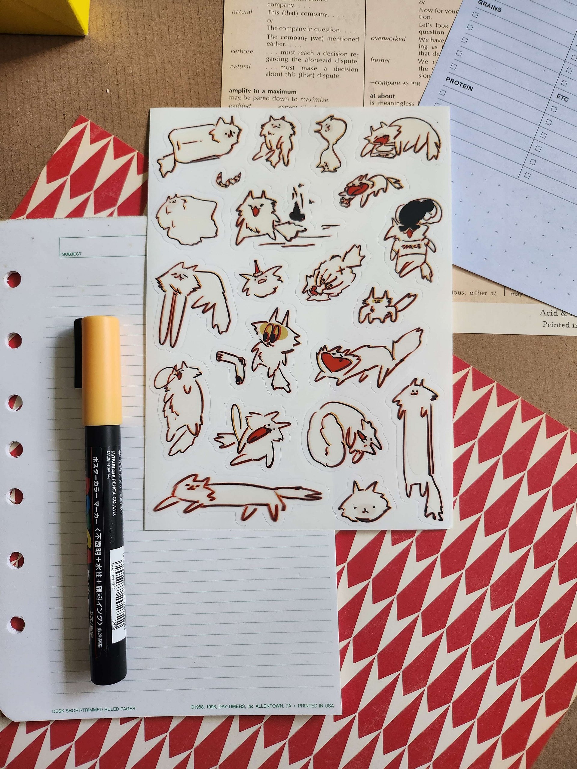 🟠Dandy // Clear Stickers Sheet product image (1)