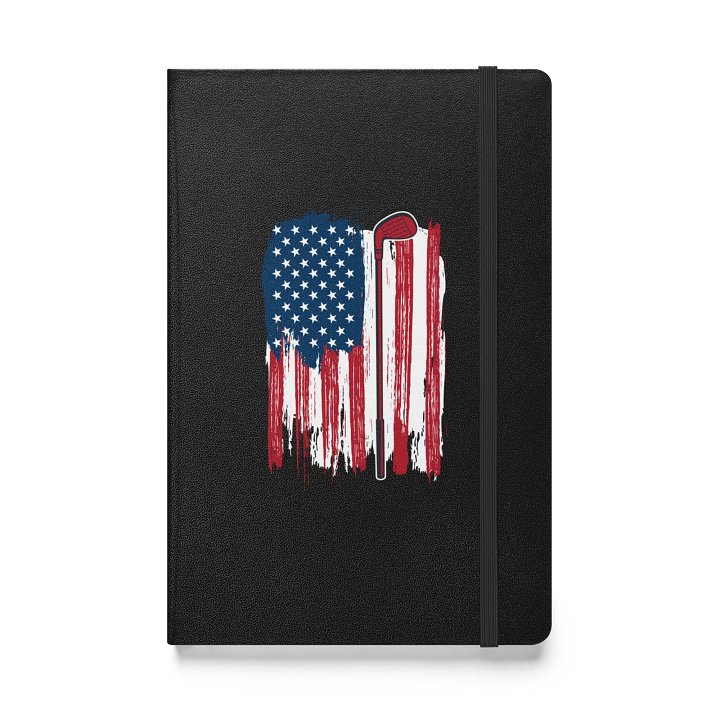 USA Flag Golfing Stars And Stripes Hardcover Notebook product image (1)