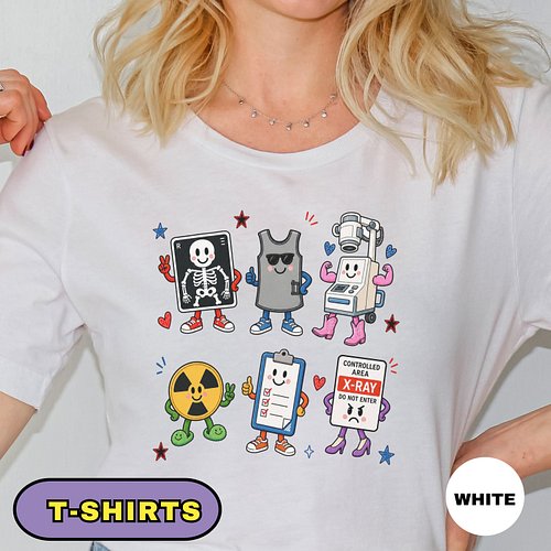 Celebrate the amazing work of radiology professionals with this adorable Funny X-Ray Tech design featuring cute cartoon-inspi...