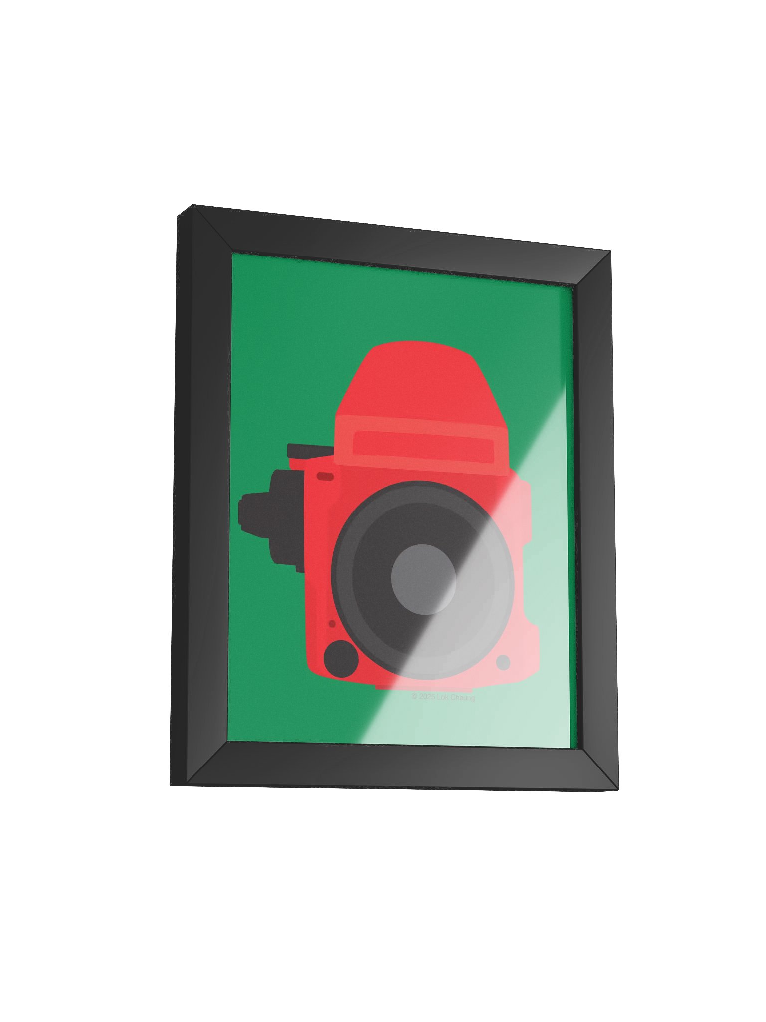 M 645 Red on Green - Framed Poster product image (2)