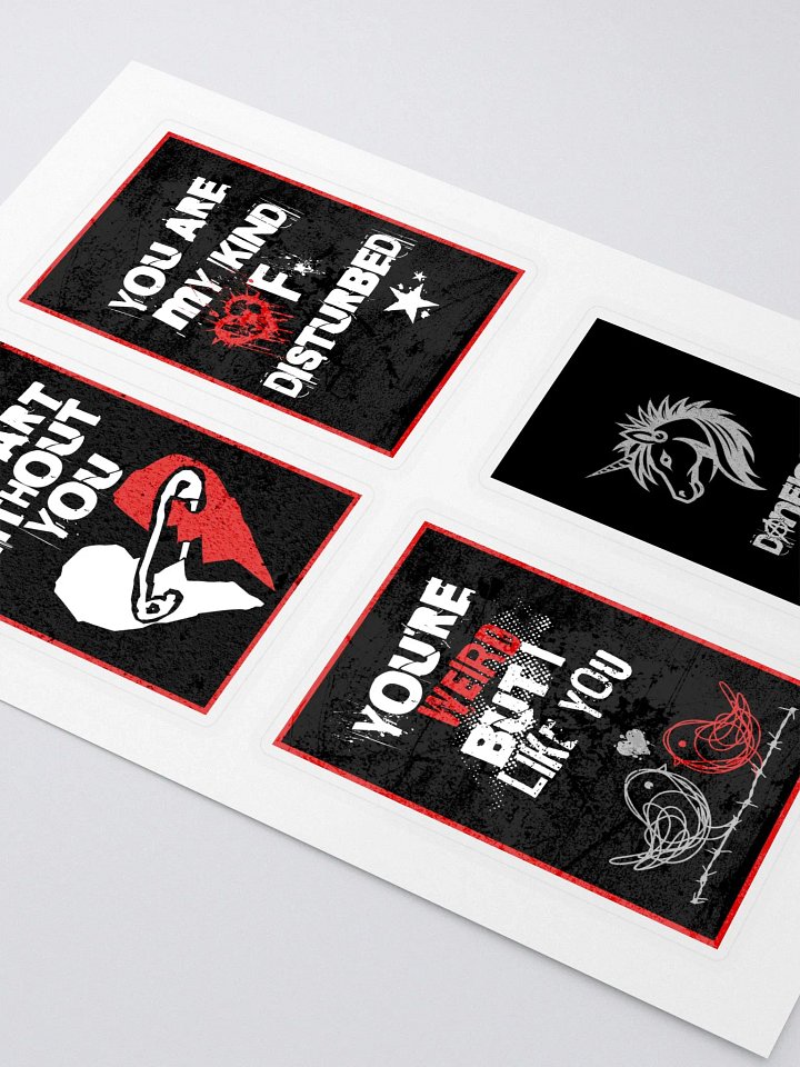 Punk VDay Cards Set 1 Sticker Sheet product image (2)