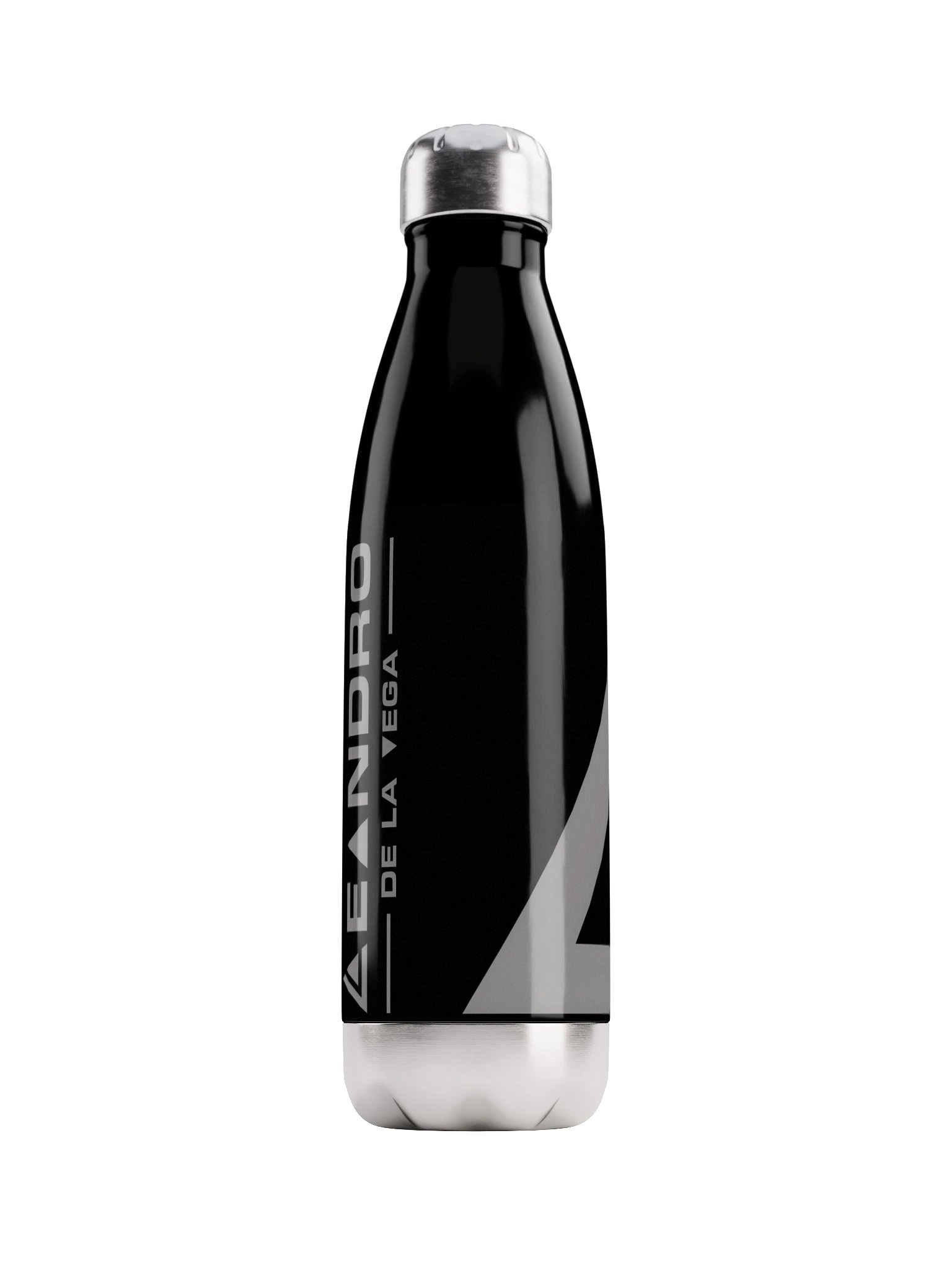 STAINLESS STEEL WATER BOTTLE - LEANDRO DE LA VEGA BLACK GREY product image (1)