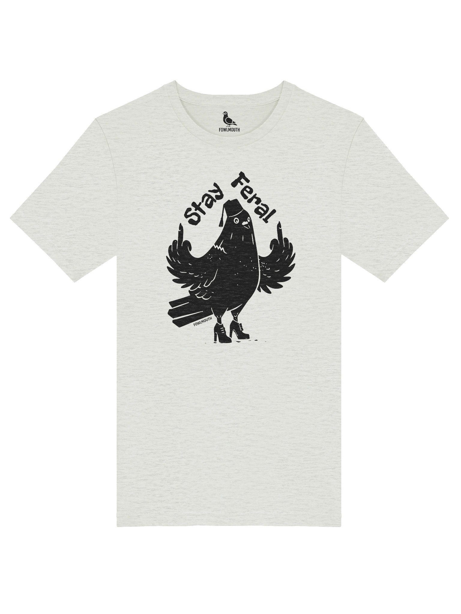 Fowlmouth Stay Feral Pigeon Supersoft T-shirt product image (5)