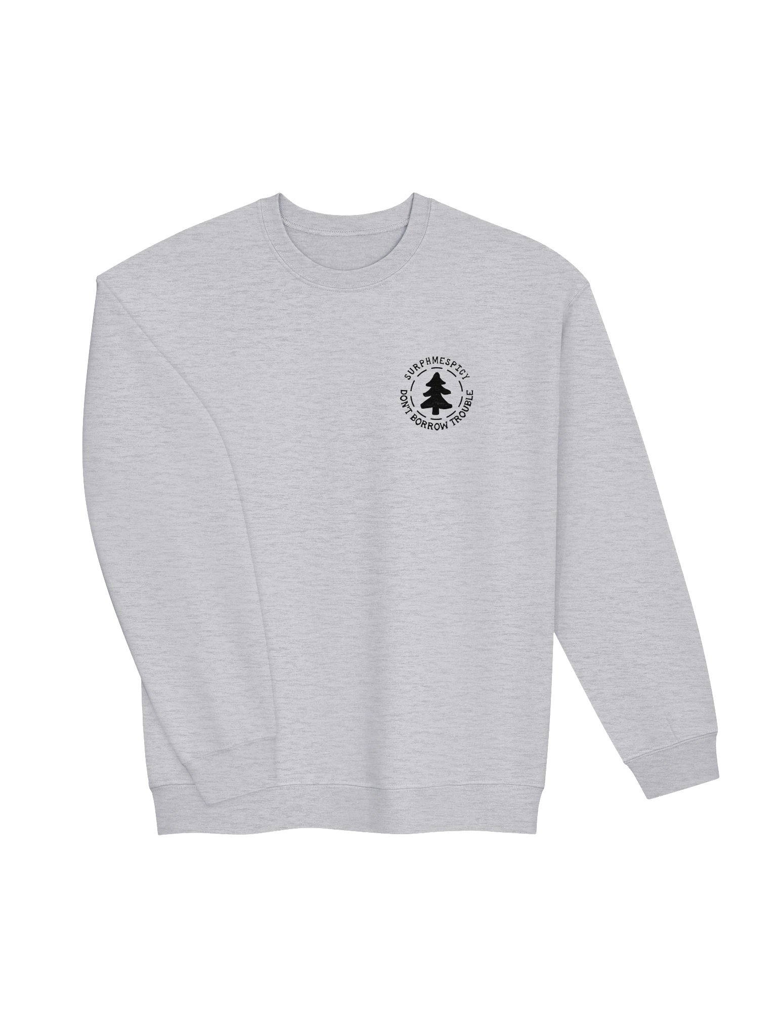 Don't Borrow Trouble Black Graphic Sweatshirt product image (35)