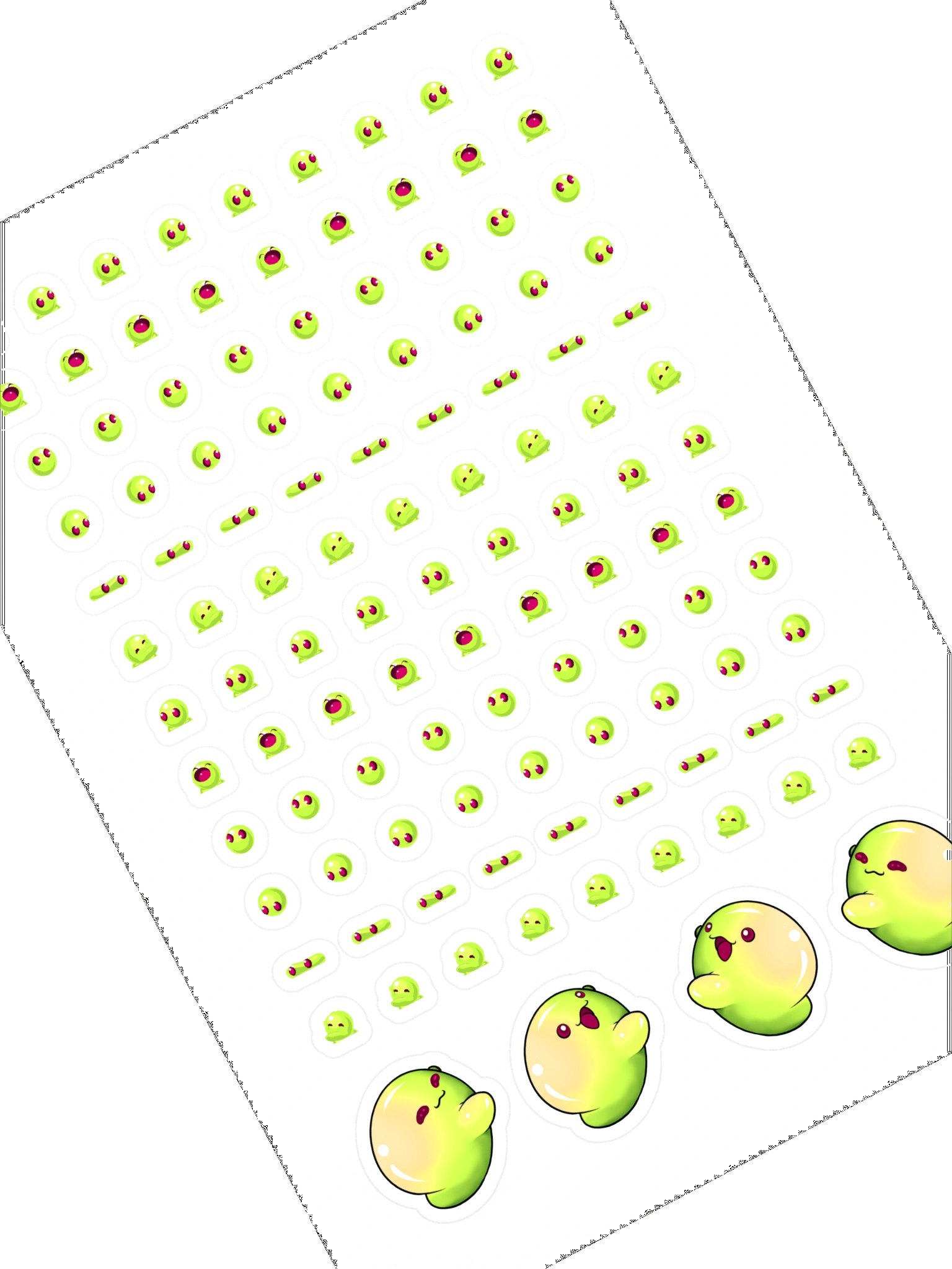 Bubbles Sticker Sheet YELLOW product image (1)