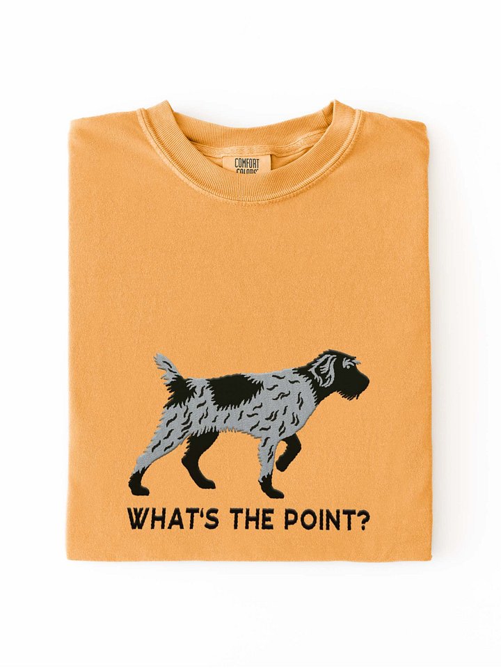 What's the Point? T-Shirt(Embroidered) of a Wirehaired Pointing Griffon(Black Roan) product image (1)