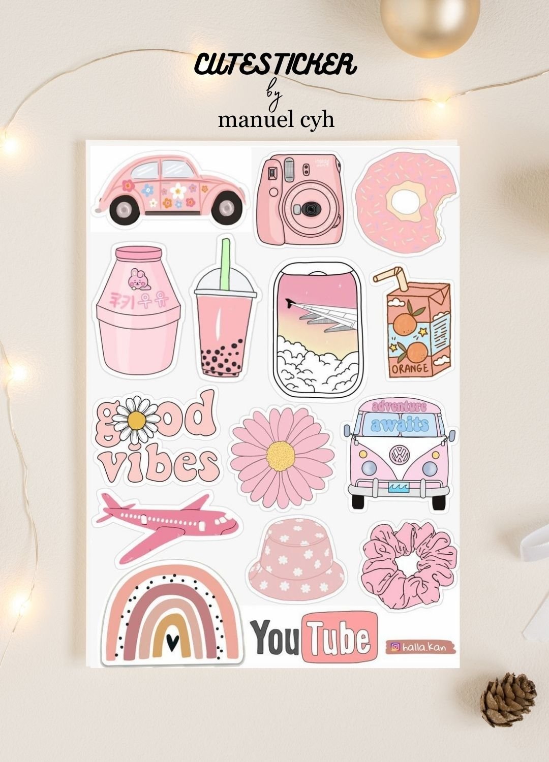 Rosy Day Essentials Sticker product image (17)
