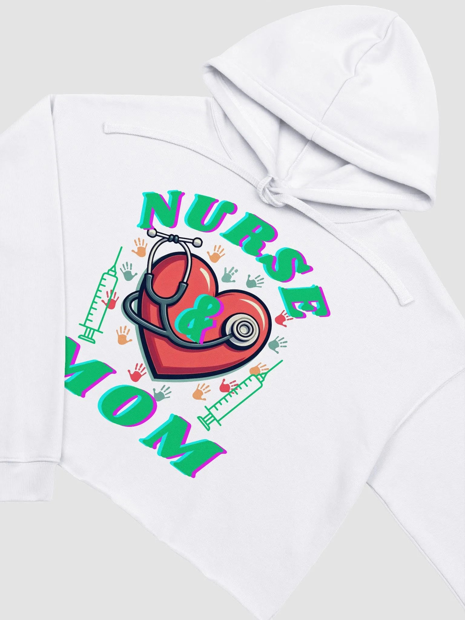 Heartbeat Nurse & Mom Crop Hoodie product image (26)
