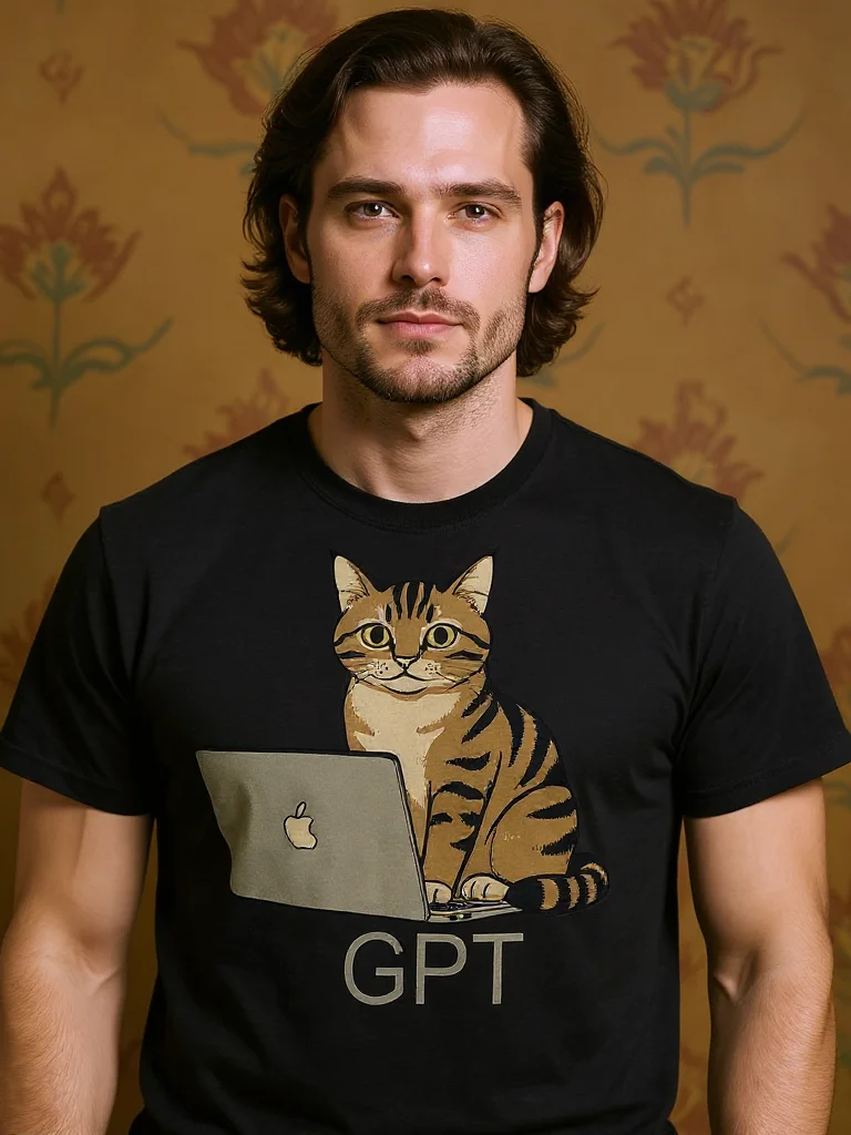 Tabby Tech Cat T-Shirt product image (3)