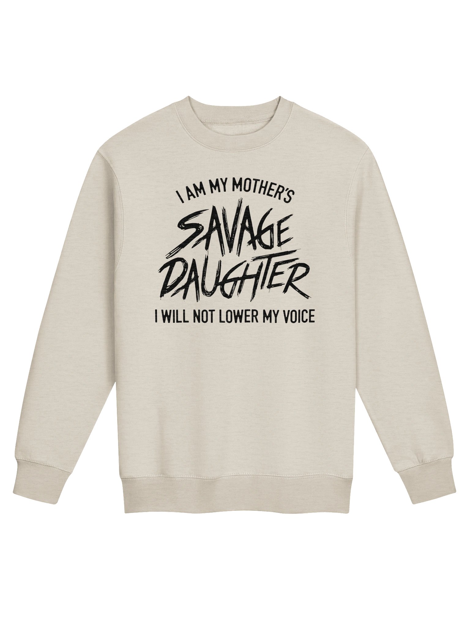 Savage Daughter Premium Crewneck Sweatshirt (black print) product image (3)
