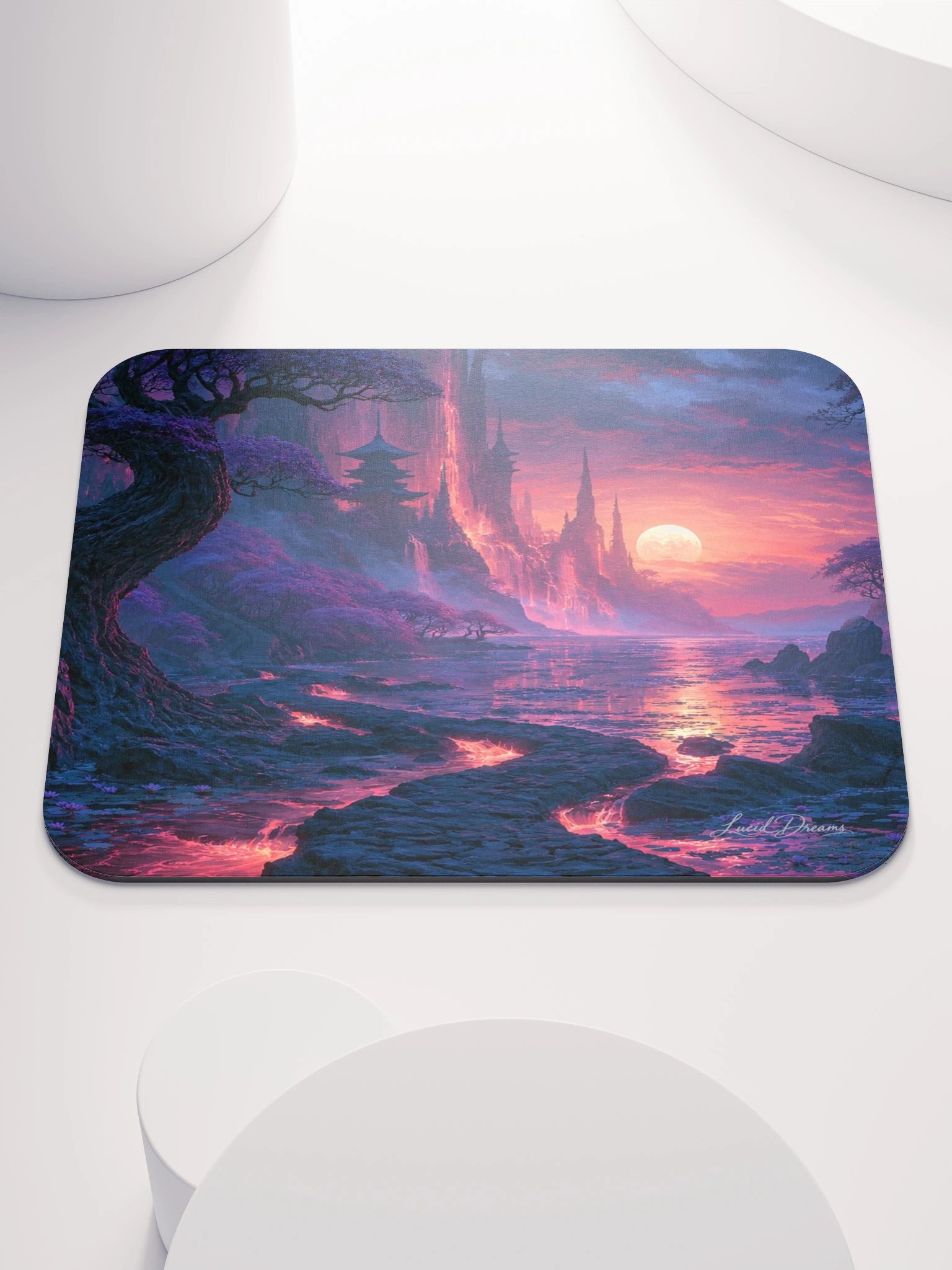 Moonrise at the Violet Citadel Mousepad product image (1)