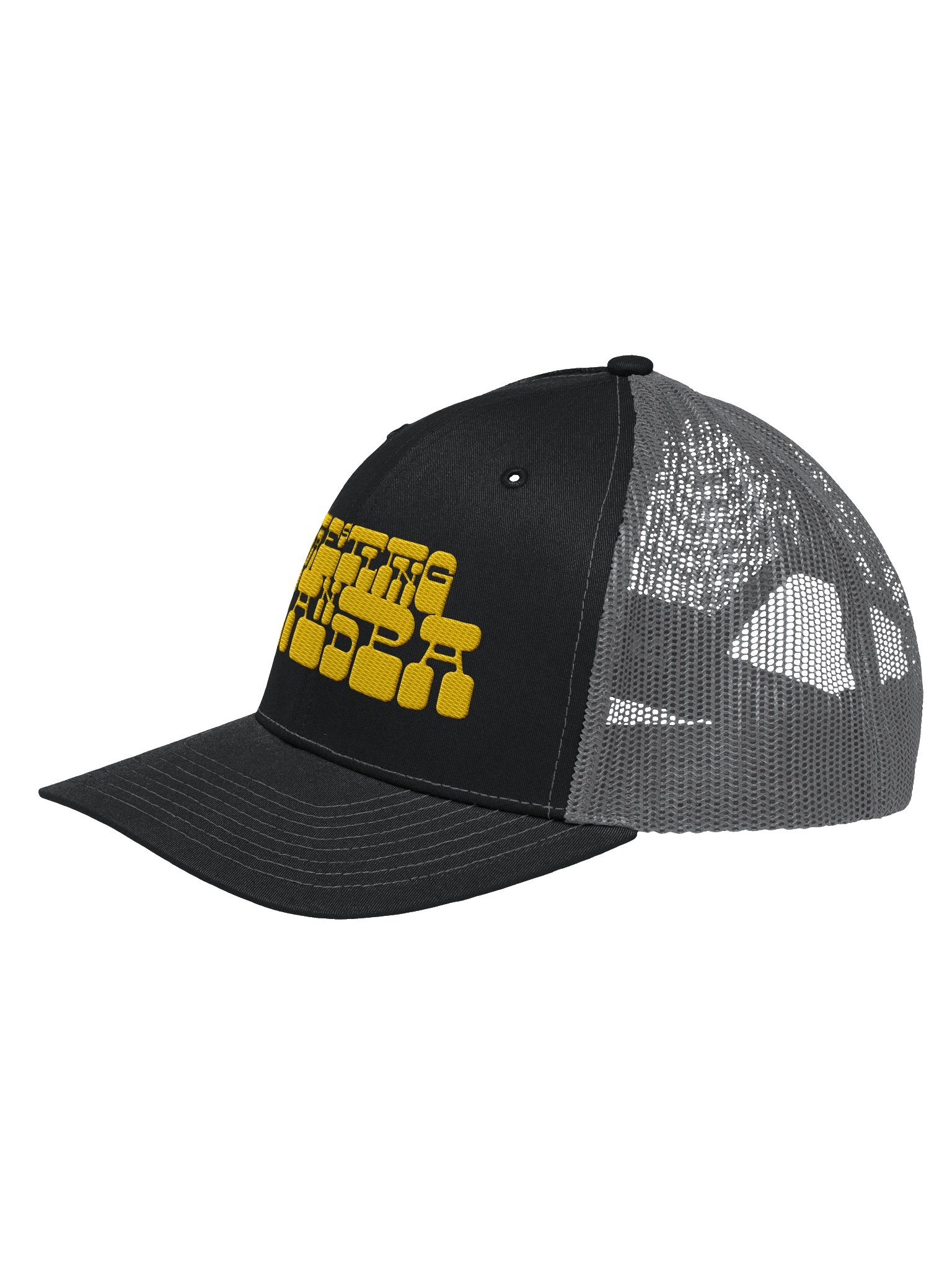 Stylized Yellow Text Richardson "Wrestling Grandpa" Trucker Hat product image (4)