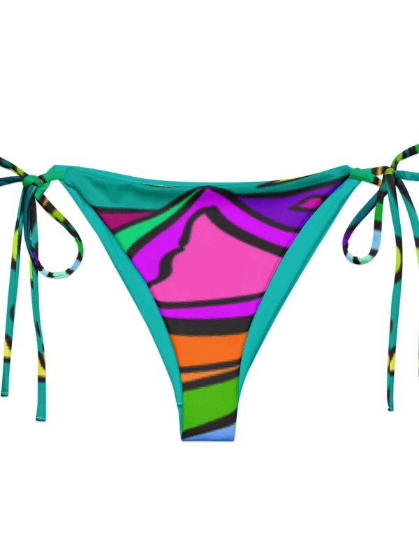 Vibrant Mosaic Recycled Bikini Bottom - Wave at Sunset product image (1)