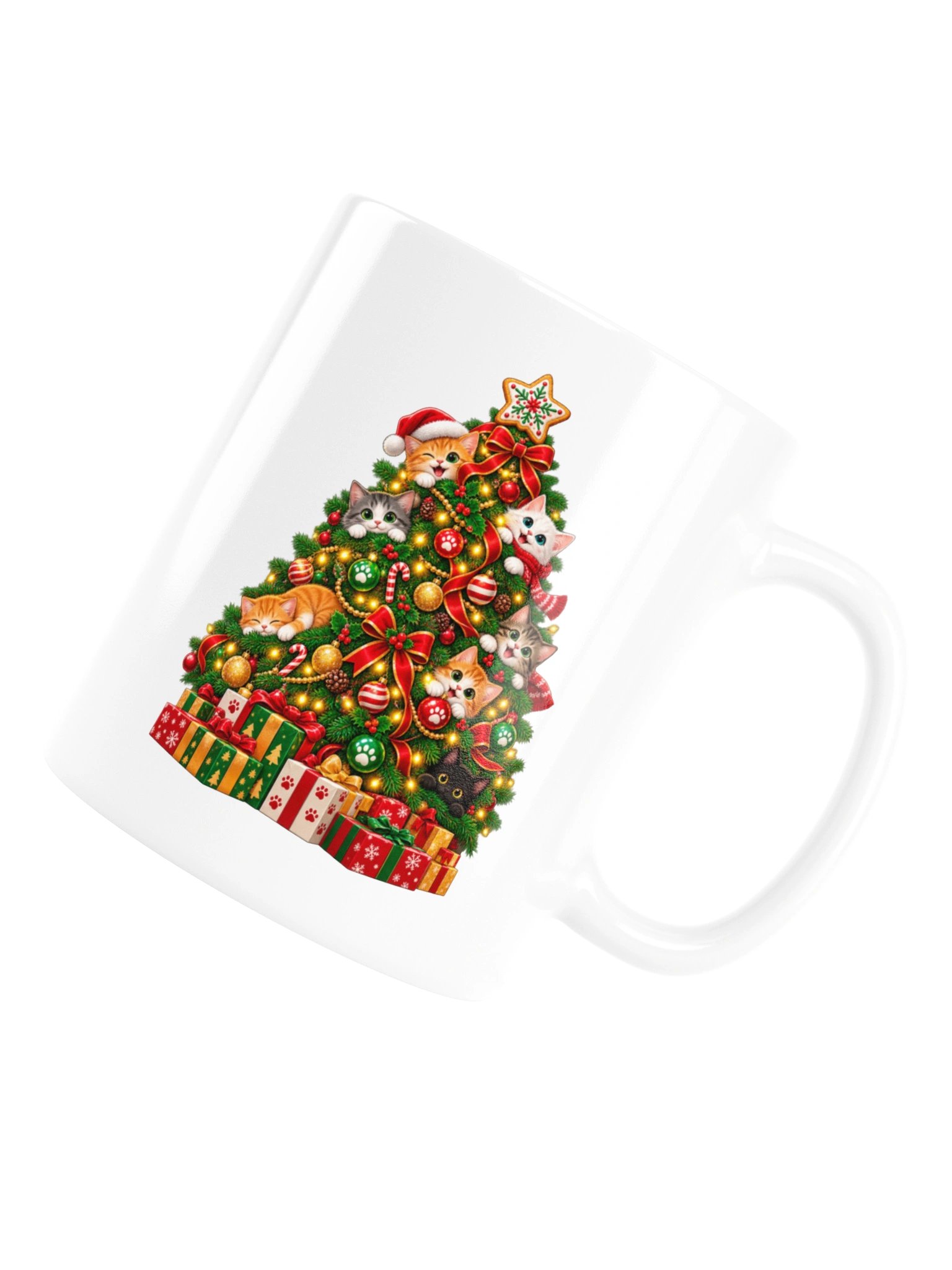 A VERY MEOWY CHRISTMAS — KITTENS IN THE CHRISTMAS TREE! MUG product image (16)