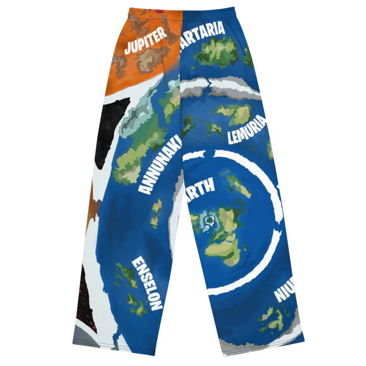All Over Print Unisex Pants Beyond The Ice Wall Map product image (2)
