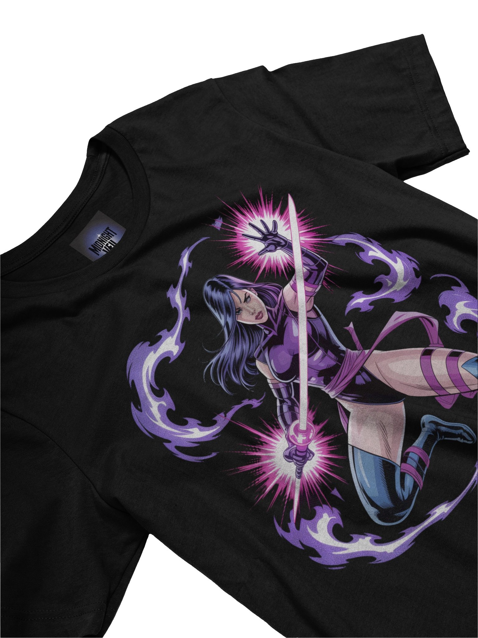 Psylocke Veil Tempest T-Shirt - Exclusive Midnight Veil Designs Unisex Tee product image (3)
