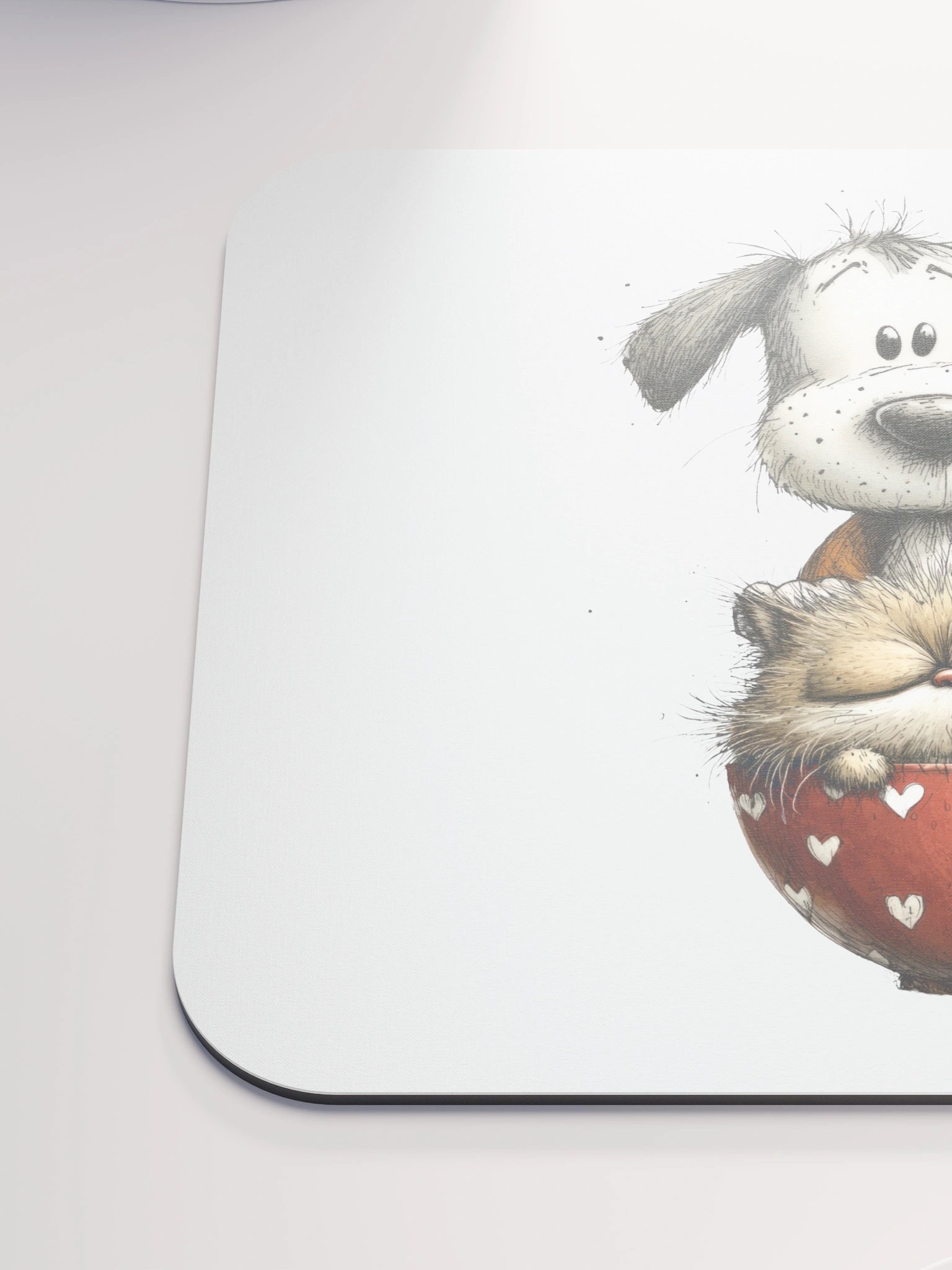 Cute Cat Dog Mousepad product image (6)