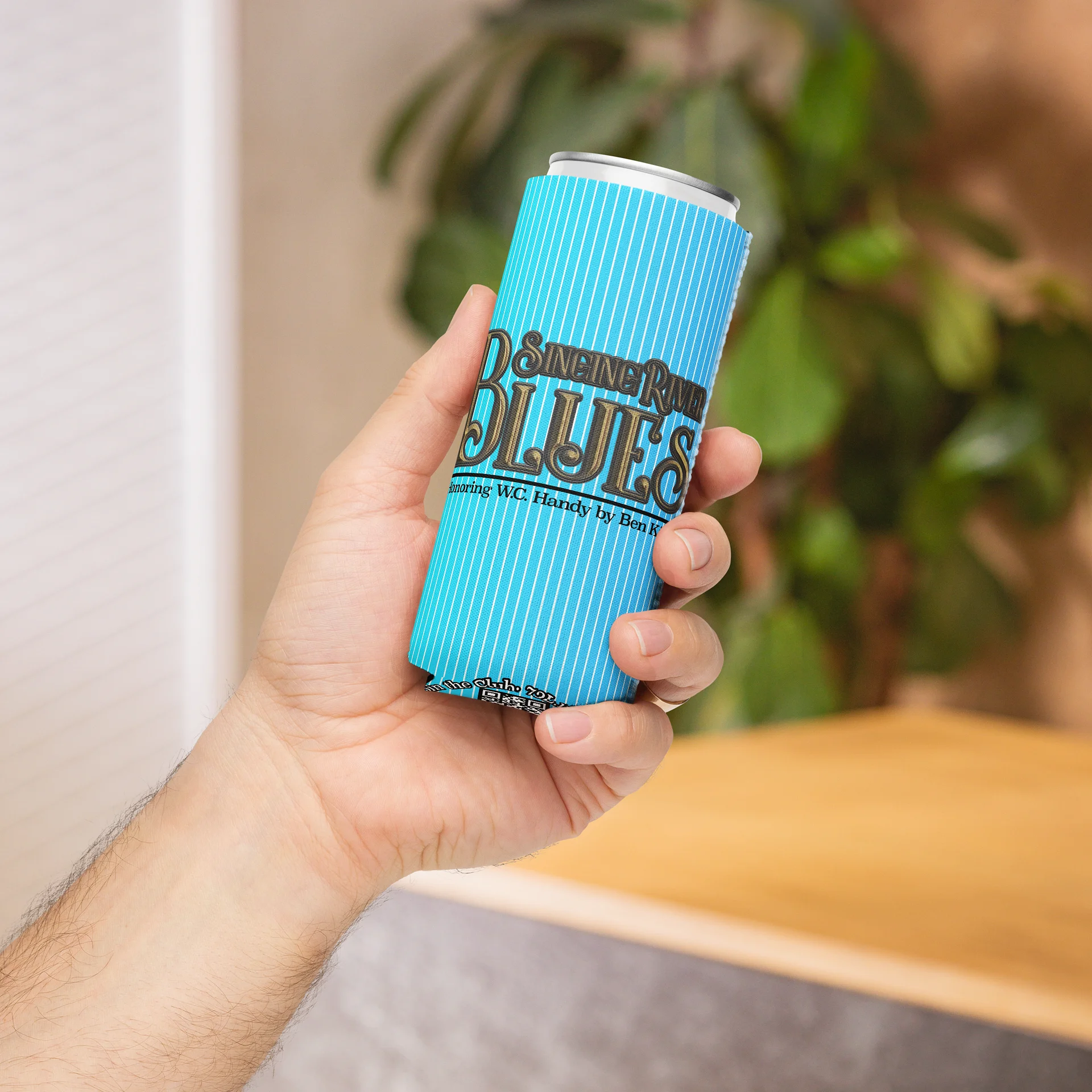 Singing River Blues Title Stripe Can Cooler product image (13)