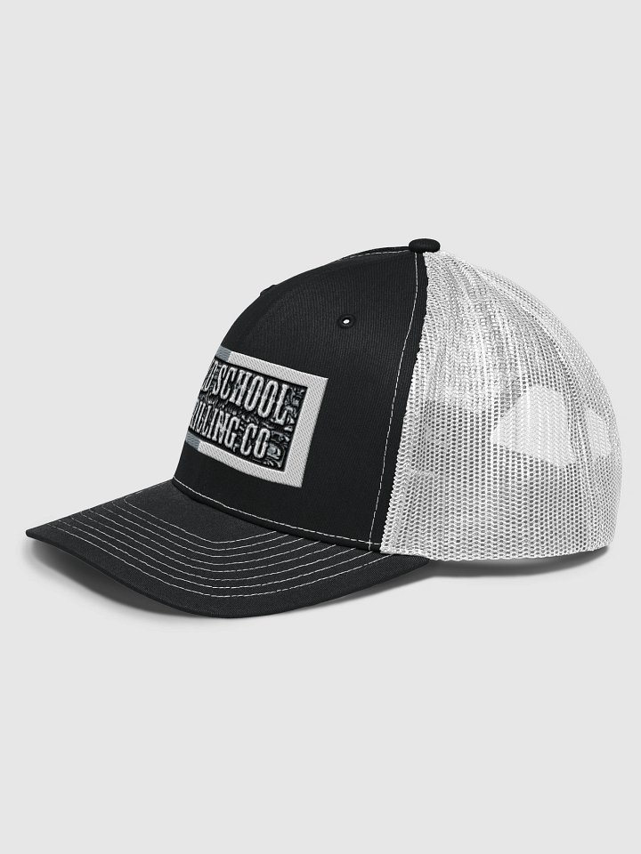 Black/White "OLD SCHOOL DRILLING CO"Trucker Hat product image (1)