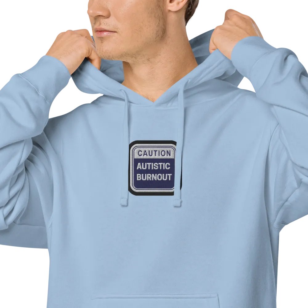 CAUTION: ASD BURNOUT embroidered pigment hoodie (navy bubble design 2) product image (5)