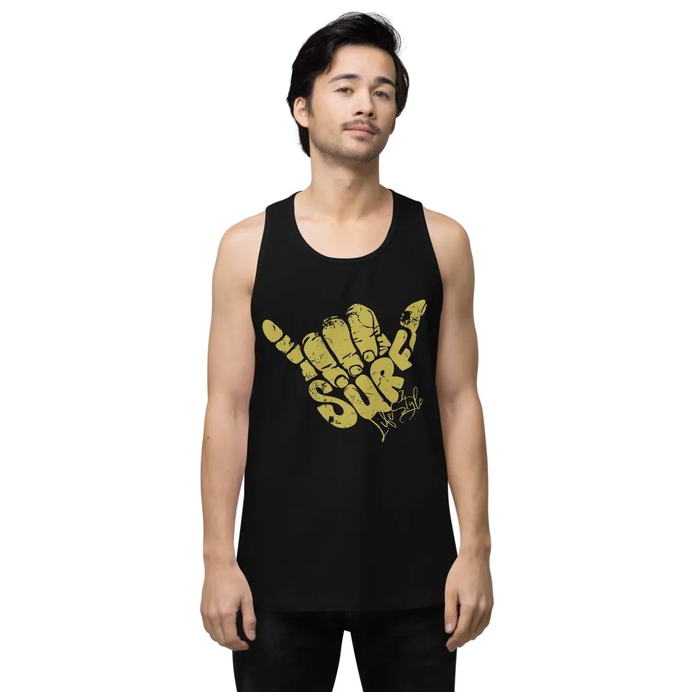 Shaka Surf Life Style Cotton Heritage Men's Premium Tank Top product image (1)