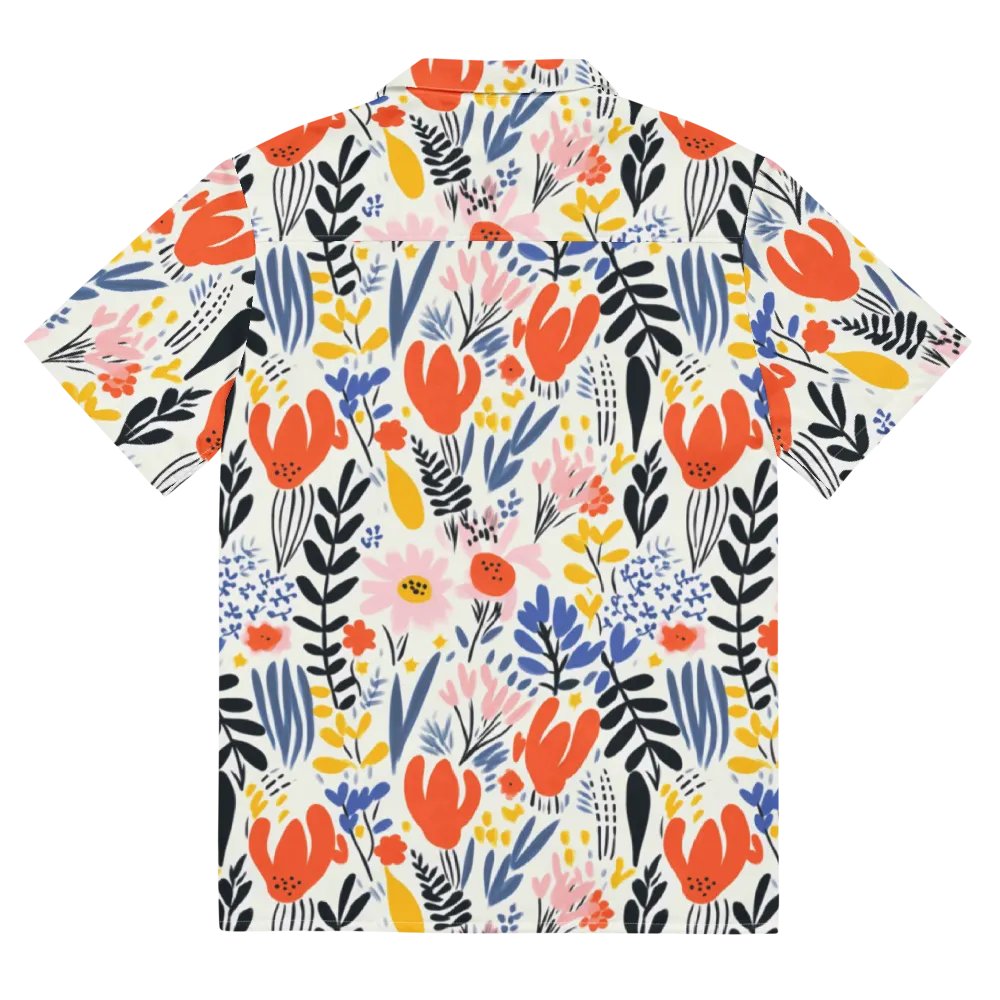 Retro Flowers Orange Hawaiian Shirt product image (11)