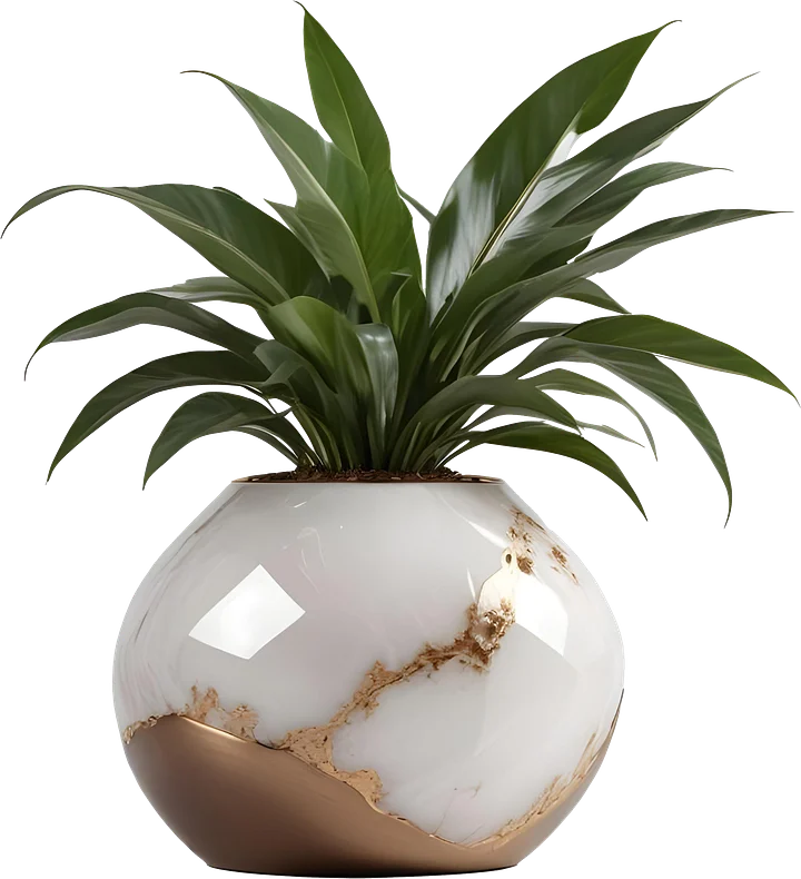 Glamour Organique – Luxury Quartz Design Planter PNG product image (1)