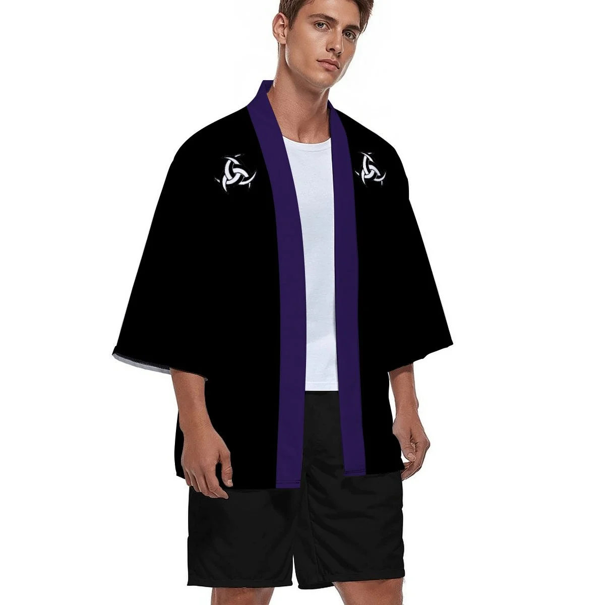 Sanzensekai Nodaichi-Kamon Haori (Anime Variant) | Japanese Open Front Cardigan Jacket product image (4)