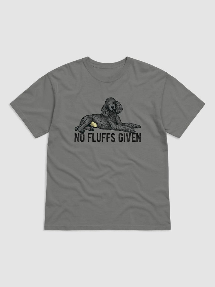 No Fluffs Given T-Shirt of a Standard Poodle(Gray) | Funny T-Shirt for Poodle Paw-rents product image (1)