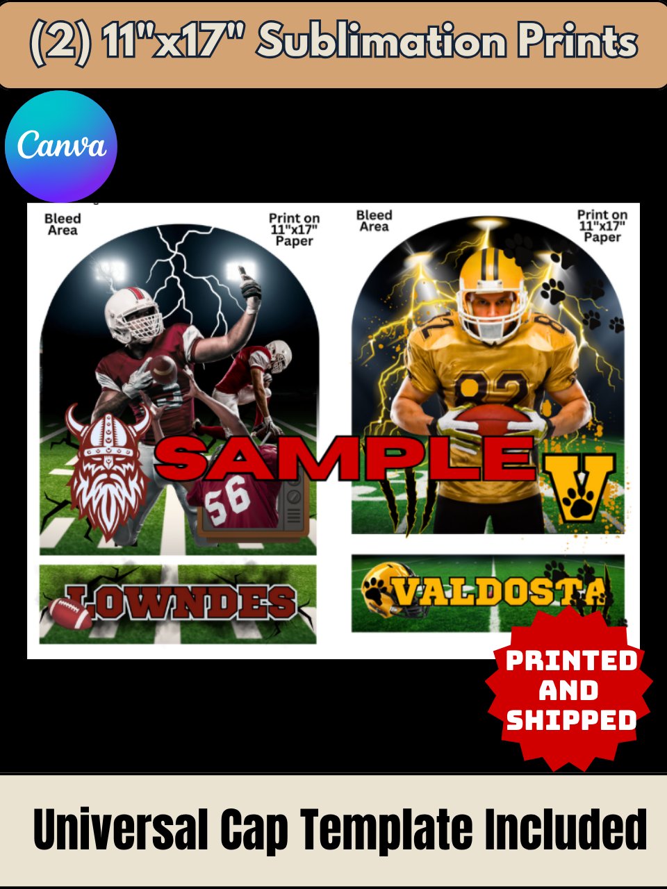 Sublimation Cap Transfers Print & Ship | Includes Canva Template + Jig | Ready to Press product image (1)