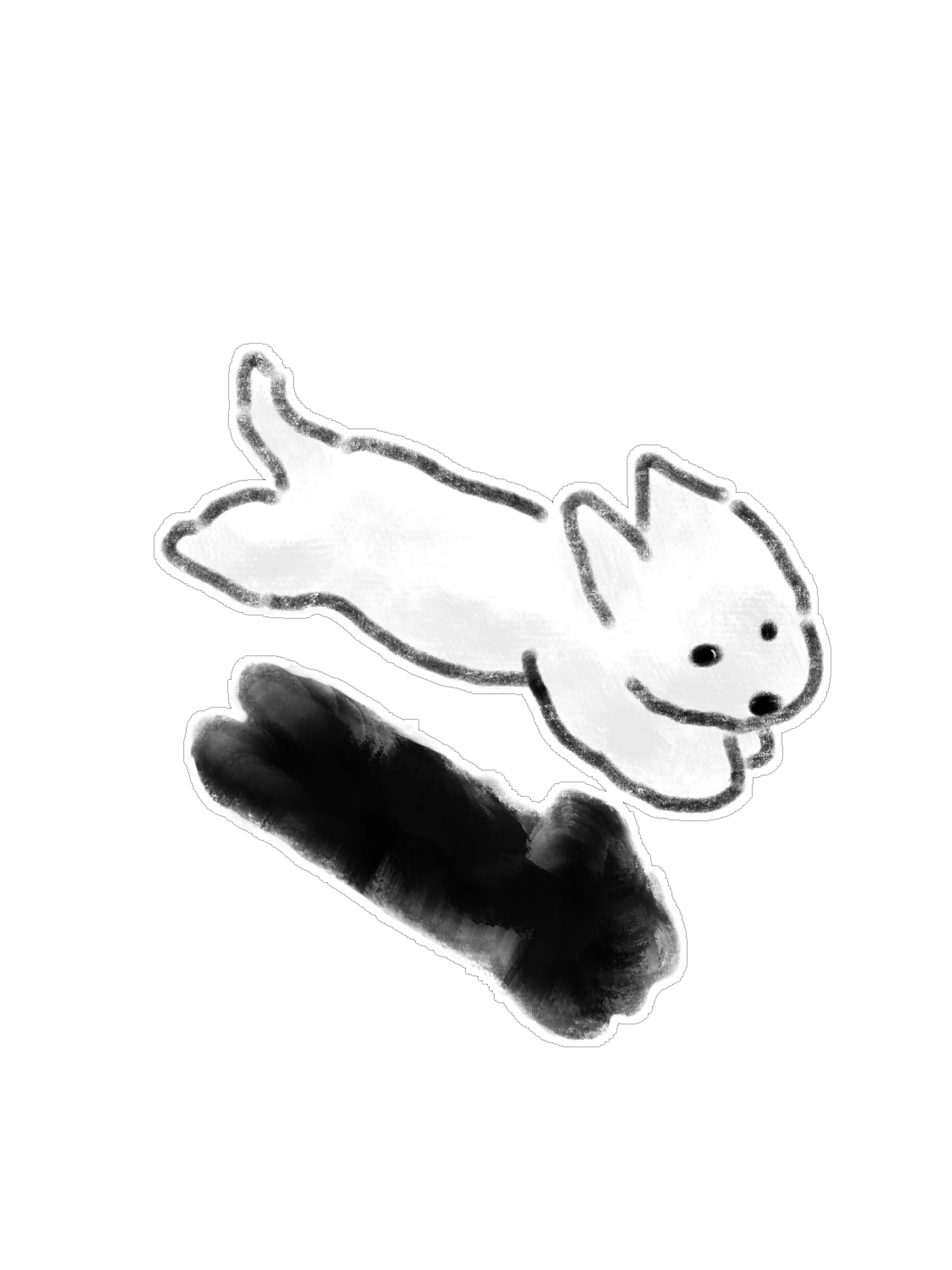 Fluffy White Puppy Digital PNG Graphics Pack (15 Designs) product image (12)