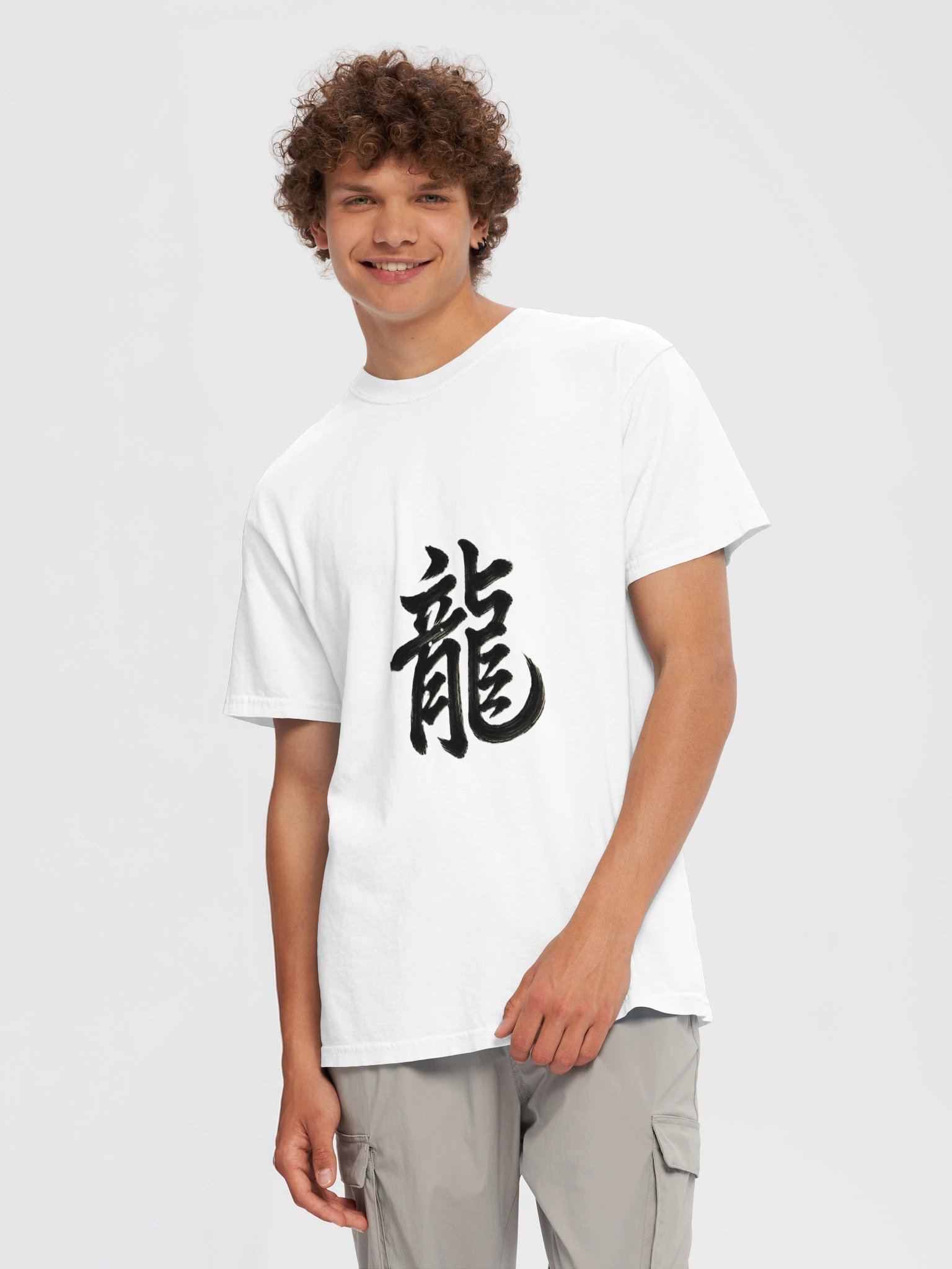 Dragon Omen Kanji Art from a Fallen Sengoku Battlefield - T-Shirt - Light Body - Front Print product image (7)