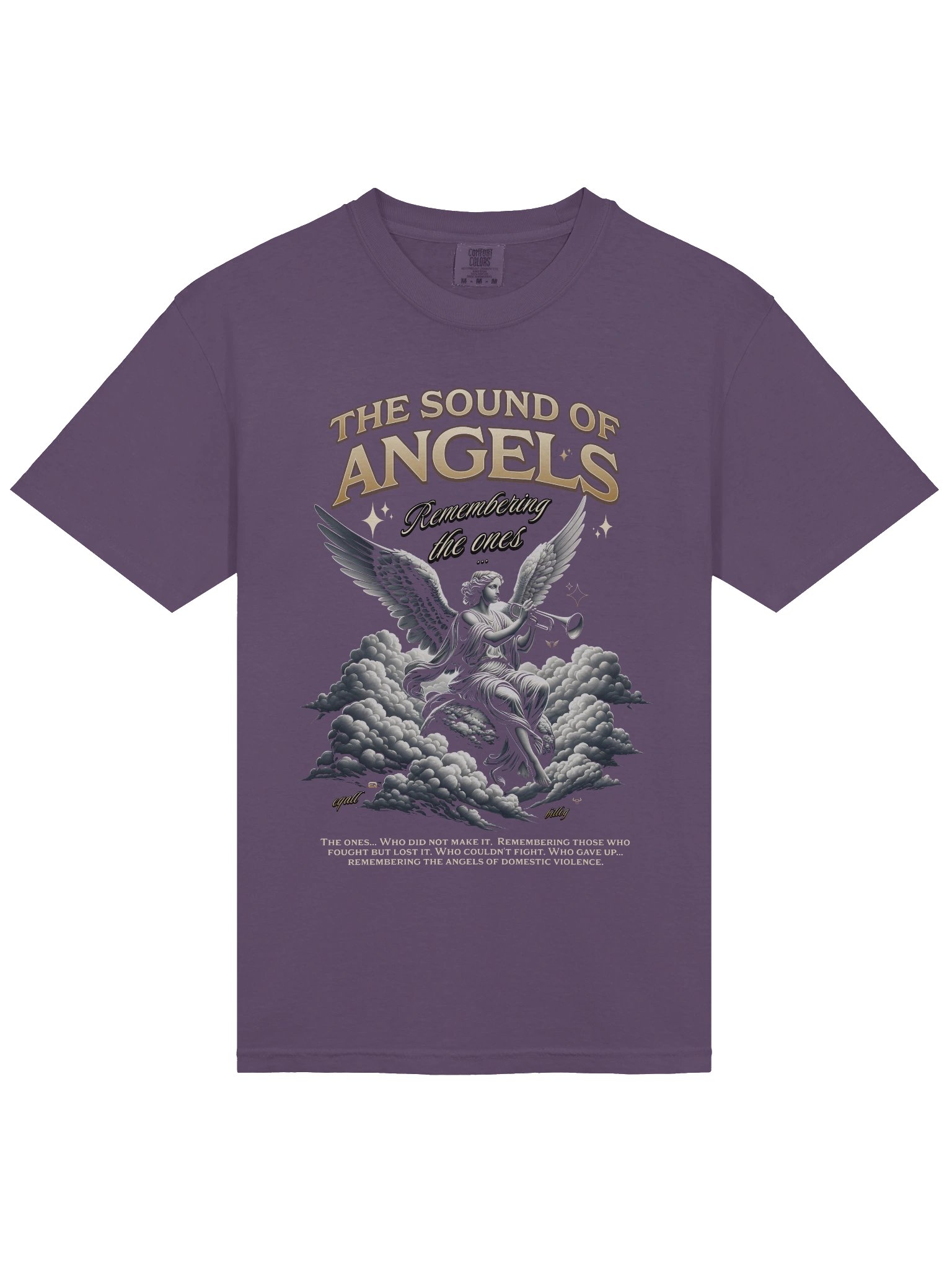 Comfort Colours_The Sound of ANGELS Unisex T-shirt_EQALL® Billog Collection Campaign_Golden / Black product image (3)