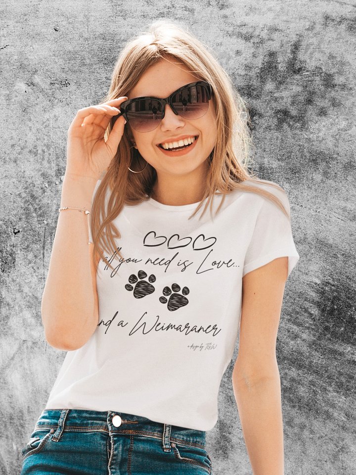 All Your Need is Love and a Weimaraner - Bella+Canvas Triblend Short Sleeve T-Shirt product image (1)
