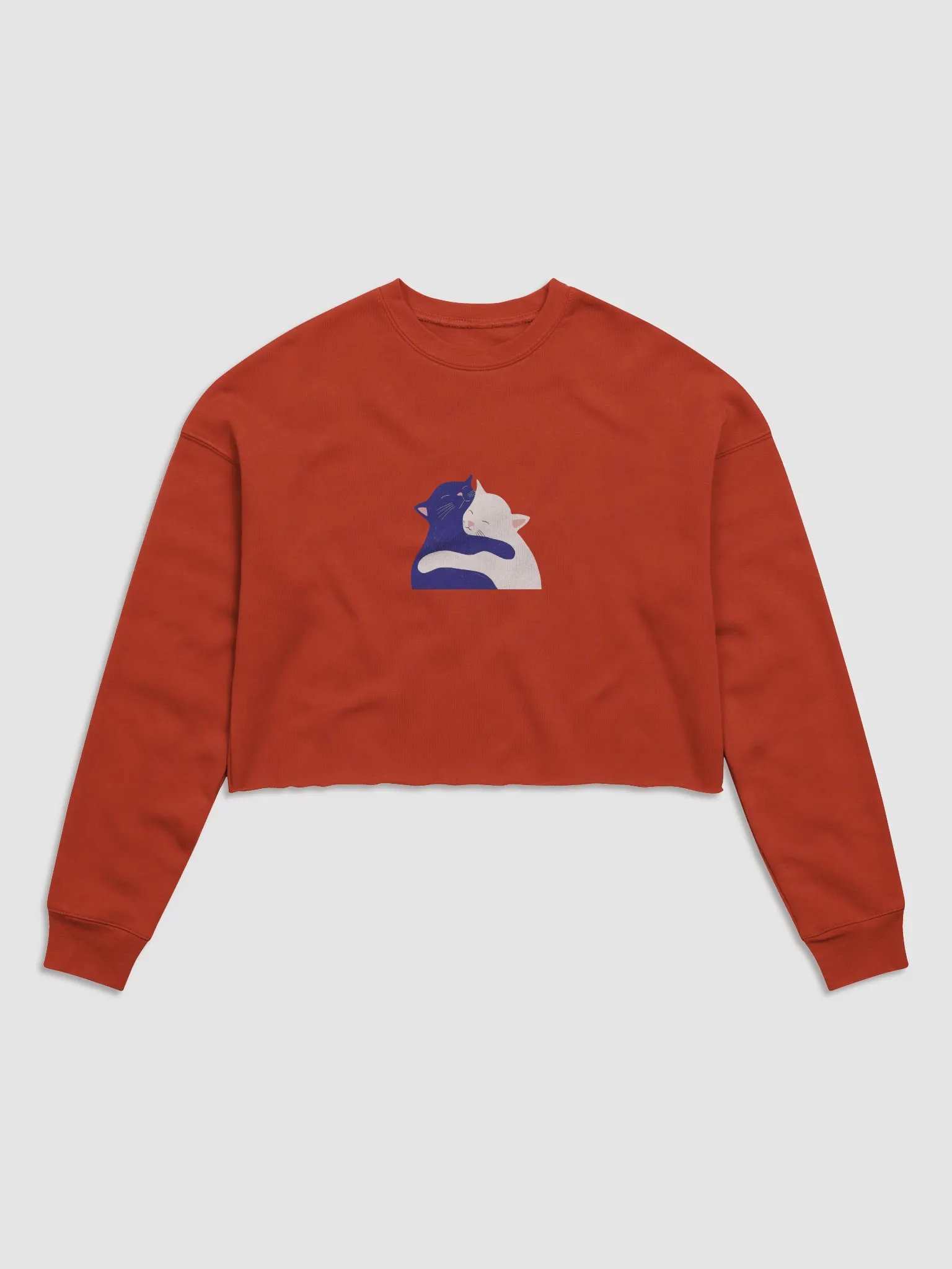 Kitties Hug Women's Crop Sweatshirt product image (2)